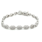 Sterling Silver Diamond Bracelet
